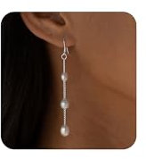 ZHESHY Perlen Ohrringe Silber 925 Stecker Damen Weiß Süßwasserperlen Gold Silber 8MM Ohrstecker Ohrringe mit Perle Creolen Perlenohrringe Hängend Hypoallergene Schmuck Frauen Mädchen Braut Geschenk