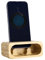 Navaris Handy Halterung aus Bambus - Handyhalter Handyständer für den Tisch aus Holz - Handy Halter Ständer mit Verstärkerfunktion - Handyhalterung mit Ladekabel-Aussparung