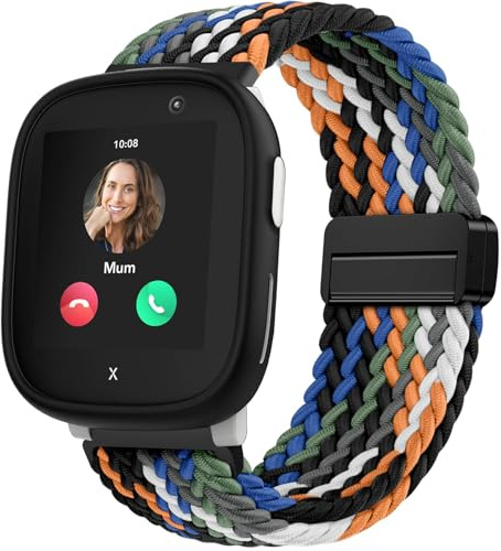 OUTPUTBT Magnetisch Armbänder 20mm für Xplora X6 Play/X 6/X6 Pro/XMOVE | Kinder Armband 20mm für Slothcloud H97/Anio 5/Anio 6/Gizmo/Gabb Watch 3/2/1 Nylon Baumwolle Geflecht für Mädchen Jungen