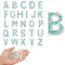 sourcing map 26pcs Rhinestone Iron on Letter Patches, A-Z Self Adhesive Glittery Rhinestone Alphabet Letter Sticker Appliques for DIY Jackets Hats Clothes Backpack, Blue