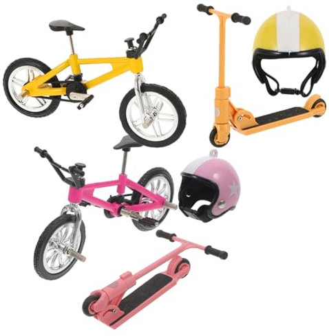 Sewroro 6stücke Miniatur Fahrrad Set Teilig Realistische Outdoor-szenen Accessoires Für Puppenhäuser Miniatur Modelle Und Spielzeug Für Junge Mädchen Und Sammler Langlebige Dekoration