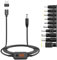 Hoembpn USB PD to DC Power Cable Charger Adapter 5V,9V,12V,15V,20V Adjustable Voltage Type C to DC 5.5 X 2.1mm Plug Universal Charging Power Supply Cord with 10 DC Conversion Heads(1.2m)