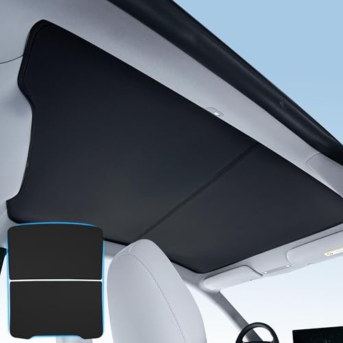 para techo de Tesla Model Y 2025 2026 Juniper, parasol con revestimiento de nano cristales de hielo, protección UV magnética, accesorios interiores negros (no se ajusta al estándar)