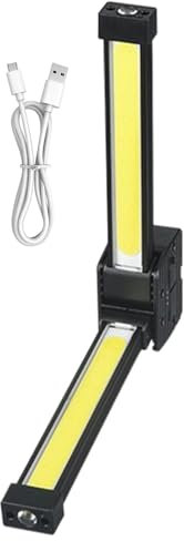 Torcia LED Portatile - Luce Da Lavoro Magnetica Pieghevole A 180 Gradi | Lampada Da Palestra Per Posa | Luce Fitness Per Posa Multifunzione | Regolazione 7a Marcia Torcia LED Magnetica