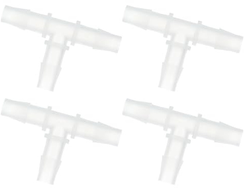 QUARKZMAN 3/8 Raccordo A Innesto per Tubo, 4 Pz Raccordo A T A Tre Vie in Plastica con Innesto Uguale per Tubi Linee Aria Casa Carburante Gas Liquido