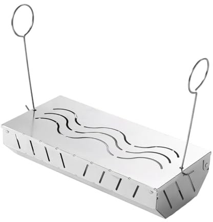 Fenteer Organizer per Barbecue con Scatola di Fumatore in Legno E Coperchio a Chiusura, 1 Scatola