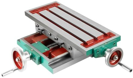 450x170mm Kreuztisch, 2-Achsen XY Werkbank FräSmaschine Metalldrehmaschine Multifunktions Fräs-Arbeitstisch Geeignet Metall Professionelle Gusseisen Schraubstock für Bohrmaschinen und Fräsmaschinen