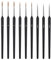 ASIRYVA 9Pcs Fine Paint Brushes Set with 0, 00, 000 Size Thin Paint Brushes, Detail Paint Brush for Art Acrylic Watercolor Oil Gouache Nail
