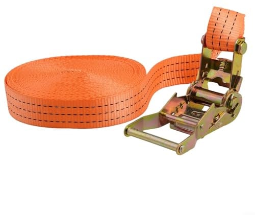 Sangle cargo à cliquet pour bagages en polyester solide avec boucle en métal sécurisée pour une utilisation facile (12 mètres)