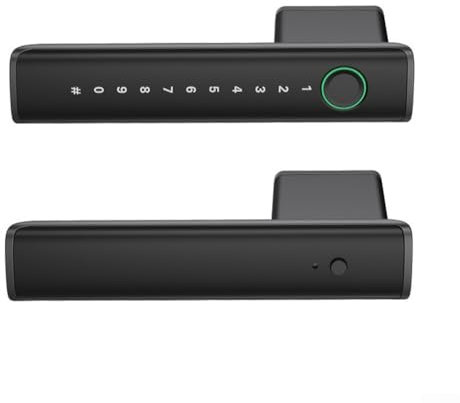 ZMdooreasy Cerradura inteligente de puerta digital con reconocimiento de huellas dactilares, acceso por contraseña para TTlock App Control Sistema de entrada de aluminio