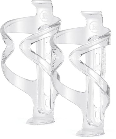 ROCKBROS Lot de 2 Porte Bouteille Vélo - Porte Bidon Vélo Ultra Léger 34 g en PC Résistant – Support Bouteille pour VTT Route, Transparent