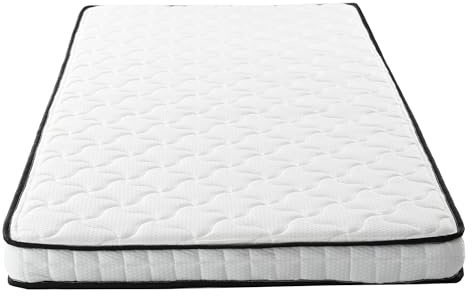DACHETOU Federkernmatratze, Maße: 90×200cm, Dicke: 12 cm, Härtegrad: H3, mit ergonomischen Modulen und Entlastung der Lendenwirbelsäule; gerollte Matratze