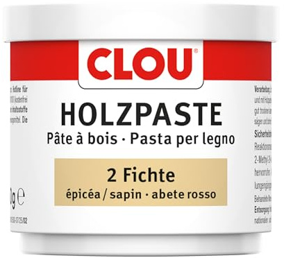 CLOU Holzpaste Fichte – Holzkitt & Reparaturpaste für Böden & Möbel – 150 g