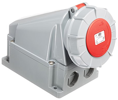 PC-Electric PCE1356 WD 63A, 5p.6h, 400V, IP67 rot, ohne Pilotkontakt CEE-Steckdose Twist 5x63A IP66/67