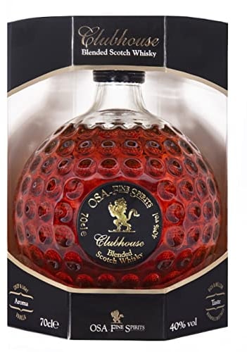 CLUBHOUSE - Balle de Golf O.S.A - Blended Whisky Écossais - 40% Alcool - Origine : Écosse - Notes fruitées & poivrées - A servir sur glace ou en cocktail - 70 cl