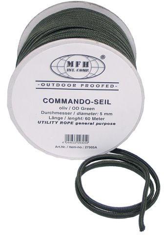 MFH 27505B 60 Meter Seil aus Polypropylen (Oliv/ 7 mm)
