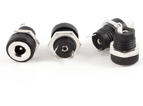 sourcing map 5 Stücke 2 Pins 1,35 mm x 3,5 mm Klinkensteckern PCB Stecker Buchse de