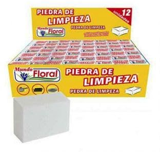 Alanos - Piedra de Limpieza de Espuma de Vidrio Blanco, 10 x 7 x 4 cm