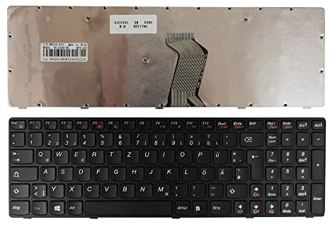 Keyboards4Laptops Deutsch Schwarz Rahmen Schwarz kompatible Ersatz Tastatur kompatibel mit Lenovo Ideapad G510