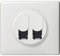 Prise informatique double RJ 45 FTP Cat 6 Blanc