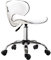 HOMCOM Adjustable Rolling Swivel Beauty Salon Chair, Stool for Spa, Technician - White