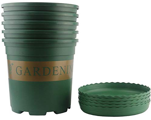 Ogrmar Robuster Pflanztopf für den Garten, mit 5 Paletten, 5 Stück