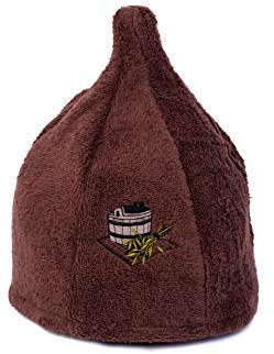 Ger3as 7 Farben Saunahut Damen und Herren 100% Baumwolle mit Stickerei, Wellness Mütze Premium Qualität