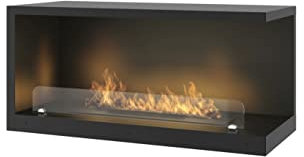Biokamin, Einbau-Kamin P800 VERS 2. Biokamin Ecke, Öffnung rechts.