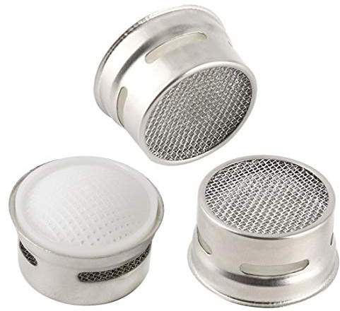 sourcing map 3pcs 21mm Stainless Steel Faucets Aerators Inserts Faucet Replacement Part Water Filter Adapter Faucet Flow Restrictor Accessory