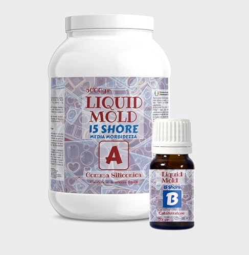 Liquid Mold Resin Pro : caoutchouc de silicone liquide (1,05Kg) pour créer des moules pour époxy, polyuréthane, cire, savon, plâtre, ciment - Dureté 15 Shores
