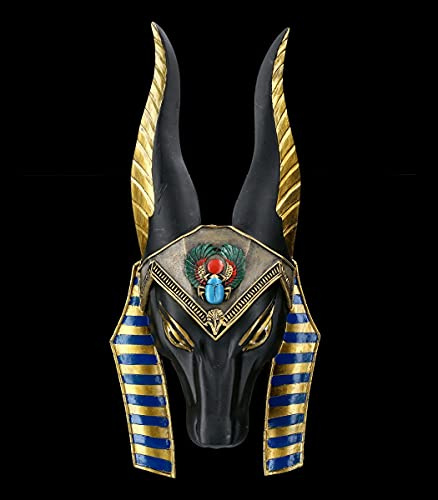 Wandrelief - Anubis Maske | Agyptische Wanddeko | handbemalt