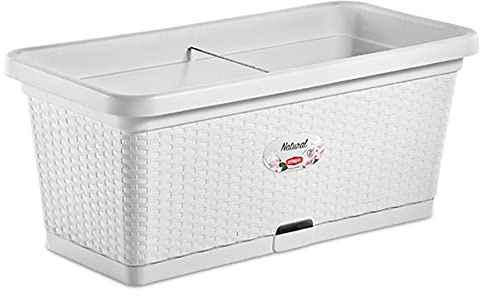 Stefanplast Fioriera Natural Bianco 80cm.