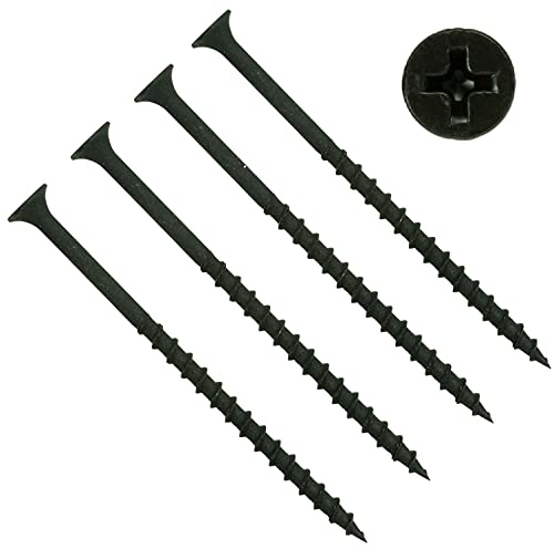 TERF® Drywall Coarse Thread Sharp Point Screws 4.2 X 65mm Phillips Drive Flat Countersunk Black Phosphate Finished For Drywall Plasterboard Wood Timber Multi Purpose Use - Pack of 50
