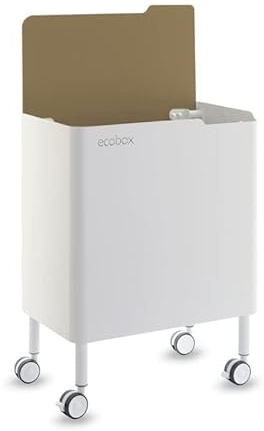 DON HIERRO - Poubelle cuisine ergonomique, fonctionnelle et élégante, 2 x 20 litres, ECOBOX NOA-Sable