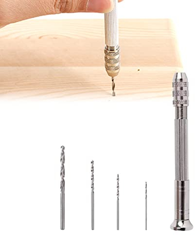 Trapano A Mano, Mini Trapano, Mini Trapano A Mano, Punte Per Trapano A Mano, Punte Elicoidali, Con 4 Punte Trapano Elicoidali, Per Legno, Lavori Manuali Fai Da Te, Gioielli, Assemblaggio, Modellismo