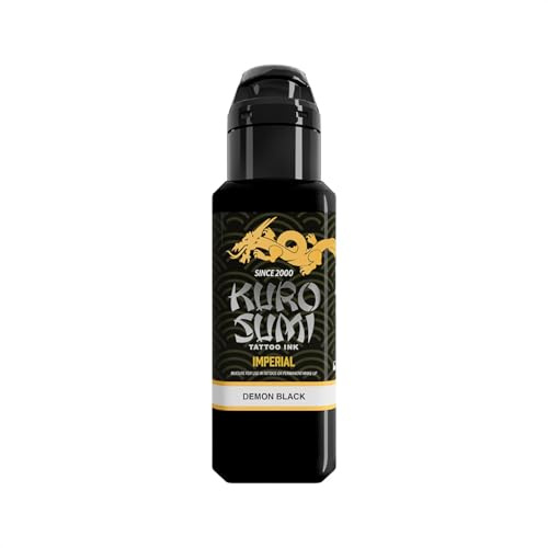 Kuro Sumi Imperial Tattoo Ink - Demon Black - Professional Tattoo Ink - Vegan-friendly and REACH Compliant - 88 ml