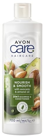 Avon Care 2 in 1 Shampoo & Spülung mit Avocado- und Mandelöl, 700 ml