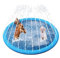 YAUNGEL Piscine pour Chiens, 150cm/59in, 0.55cm Épaississant Tapis de Jeu d'eau pour Chiens avec Éclaboussures et Antidérapant, Jouet de Jardin Portable Durable et Pliable, Bleu