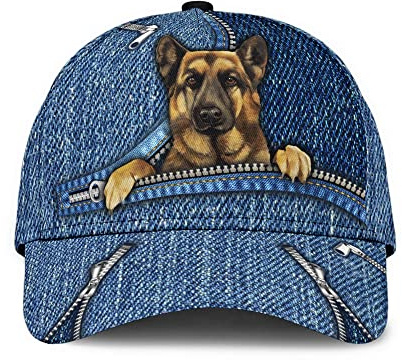 452 Herren Damen Distressed Basecap Deutscher Schäferhund Trucker Kappe Verstellbar Basecap Vintage Baseball Kappen Für Laufen Draussen Golf