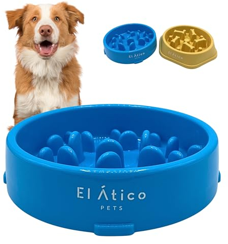 EL ÁTICO PETS Comedero Perro Antivoracidad. Comedero Antiansiedad y Antiestres para Perros Ansiosos. Controla la Velocidad de Alimentación. Reduce el Estrés y Disfruta de una Digestión Saludable