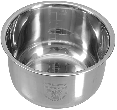 UPKOCH Edelstahl Reiskocher Innentopf 3L - Antihaftbeschichtung Universeller Ersatz FüR KüChen Und Hotels Robustes Design FüR Sichere KochbedüRfnisse