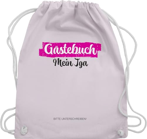Turnbeutel Rucksack - Junggesellenabschied Frauen - JGA Gästebuch I Gästeliste Unterschreiben - Unisize - Pastell Rosa - goodie bag polter rucksäcke jungesellenabschied stoffbeutel unterschriften