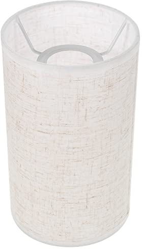 Operitacx E27 Lampenschirm Aus Leinen, Beige Lamp Shade FüR Stehleuchte Tischleuchte, 20X12X12Cm