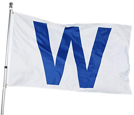 Flagge, 90 x 150 cm (ohne Fahnenmast), Chicago W Win Flagge – Feet Cub Win Combo Flaggen – großes Clubs-Banner aus 100 % Super-Polyester-Material