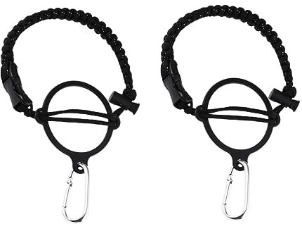 Amosfun 2 Stücke Geflochtenes Regenschirmseil-flaschenhalterung Mit Karabiner Robuste Sicherheits-trinkflaschenschlaufe Hohe Zugfestigkeit Für Outdoor Camping Wandern Büro
