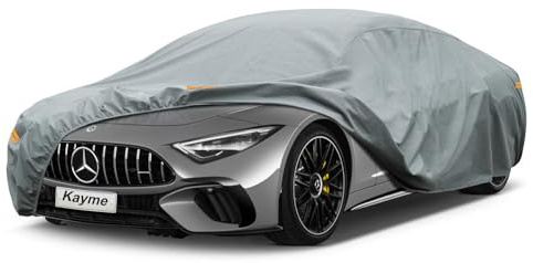 Kayme Robustes Autoabdeckung Wasserdicht Atmungsaktiv Passend für Mercedes-Benz SL (1970-2025), Vollgarage Autoplane für Regen Sonne Staub Schutz, Auto Abdeckplane Faltgarage (3-7 Tage liefern)