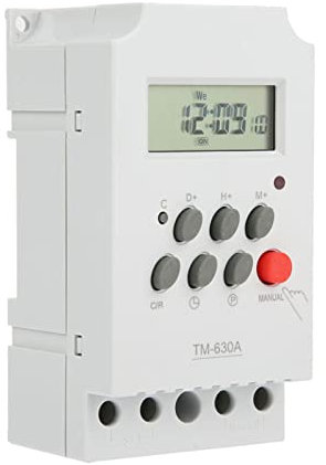 Programmierbares Zeitrelais, TM630A Mini-Außenzeitschaltuhr DC12V Zeitschaltuhr mit Digitaler LCD-Anzeige für Lichter