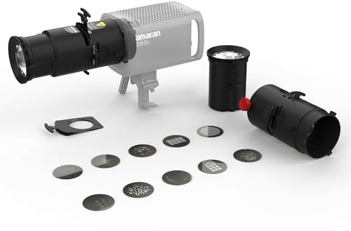 Aputure Amaran Spotlight SE 19° - Set di lenti di proiezione di precisione per Amaran 300c, 150c, 200x S, LS 300x, compatibile con Bowens Mount luce spot fino a 300W