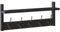YMYNY HWS004B Lot de 1 porte-manteaux muraux avec 5 crochets, étagère murale flottante avec porte-chapeaux, pour cuisine, chambre à coucher, salle de bain, noir, 60 x 11 x 19,5 cm
