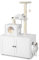 GYMAX All-in-One Kratzbaum, multifunktionaler Katzenbaum 132 cm, Katzenschrank für Katzentoilette, Katzenklo, Katzenhaus, Katzenhöhle, Katzenkratzbaum, Kletterbaum, Kratzmöbel (Weiß)